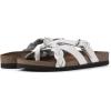 imageWHITE MOUNTAIN Womens Harrington Braided Signature ComfortMolded Footbed SandalWhiteLeather
