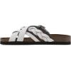 imageWHITE MOUNTAIN Womens Harrington Braided Signature ComfortMolded Footbed SandalWhiteLeather