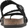 imageWHITE MOUNTAIN Womens Hayleigh Braided Signature ComfortMolded Footbed SandalBlackNubuck