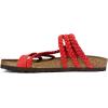 imageWHITE MOUNTAIN Womens Hayleigh Braided Signature ComfortMolded Footbed SandalRed