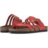 imageWHITE MOUNTAIN Womens Hayleigh Braided Signature ComfortMolded Footbed SandalRedNubuck