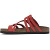 imageWHITE MOUNTAIN Womens Hayleigh Braided Signature ComfortMolded Footbed SandalRedNubuck
