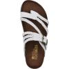 imageWHITE MOUNTAIN Womens Hayleigh Braided Signature ComfortMolded Footbed SandalWhiteLeather