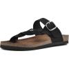 imageWHITE MOUNTAIN Womens Crawford Signature Comfort Molded Footbed Braided SandalBlackNubuck Dksock