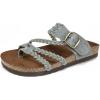 imageWHITE MOUNTAIN Womens Hayleigh Braided Signature ComfortMolded Footbed SandalLight Blue