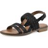 imageWHITE MOUNTAIN Womens Macaroni Strappy Braided SandalBlackSmooth