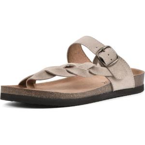 imageWHITE MOUNTAIN Womens Crawford Signature Comfort Molded Footbed Braided SandalSandal WoodSuede