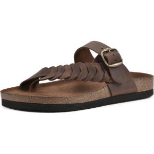 imageWHITE MOUNTAIN Womens Happier Footbed SandalBrownLeather