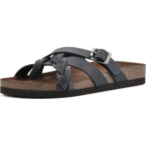 imageWHITE MOUNTAIN Womens Harrington Braided Signature ComfortMolded Footbed SandalNavyLeather
