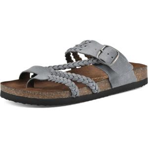 imageWHITE MOUNTAIN Womens Hayleigh Braided Signature ComfortMolded Footbed SandalBlue RaspberrySuede