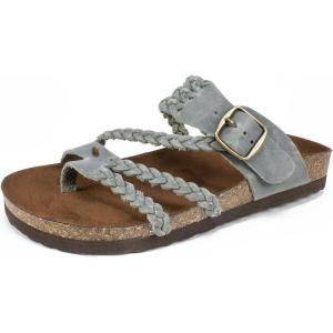 imageWHITE MOUNTAIN Womens Hayleigh Braided Signature ComfortMolded Footbed SandalLight Blue