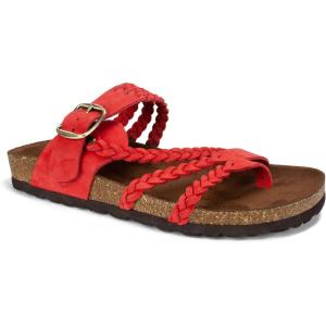 imageWHITE MOUNTAIN Womens Hayleigh Braided Signature ComfortMolded Footbed SandalRed