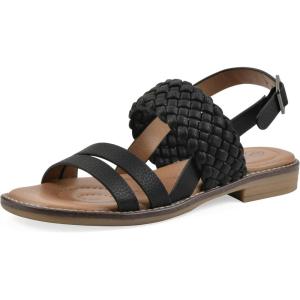 imageWHITE MOUNTAIN Womens Macaroni Strappy Braided SandalBlackSmooth