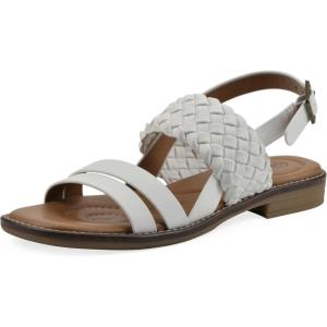 imageWHITE MOUNTAIN Womens Macaroni Strappy Braided SandalWhiteSmooth