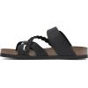 imageWHITE MOUNTAIN Womens Hazy Braided Signature ComfortMolded Footbed SandalBlackNubuck