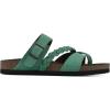 imageWHITE MOUNTAIN Womens Hazy Braided Signature ComfortMolded Footbed SandalClassic GreenSuede