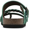 imageWHITE MOUNTAIN Womens Hazy Braided Signature ComfortMolded Footbed SandalClassic GreenSuede