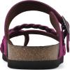 imageWHITE MOUNTAIN Womens Hazy Braided Signature ComfortMolded Footbed SandalPurple RainSuede