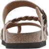 imageWHITE MOUNTAIN Womens Hazy Braided Signature ComfortMolded Footbed SandalSandal WoodSuede