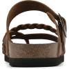 imageWHITE MOUNTAIN Womens Hazy Braided Signature ComfortMolded Footbed SandalWhiskeyLeather