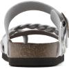imageWHITE MOUNTAIN Womens Hazy Braided Signature ComfortMolded Footbed SandalWhiteLeather
