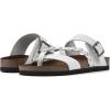 imageWHITE MOUNTAIN Womens Hazy Braided Signature ComfortMolded Footbed SandalWhiteLeather