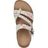 imageWHITE MOUNTAIN Womens Hazy Braided Signature ComfortMolded Footbed SandalWhiteMulti FloralLeather