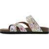 imageWHITE MOUNTAIN Womens Hazy Braided Signature ComfortMolded Footbed SandalWhiteMulti FloralLeather