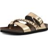 imageWHITE MOUNTAIN Womens Hazy Braided Signature ComfortMolded Footbed SandalAntgoldLea WBrown Sole