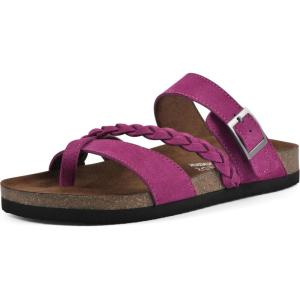 imageWHITE MOUNTAIN Womens Hazy Braided Signature ComfortMolded Footbed SandalPurple RainSuede
