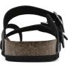 imageWHITE MOUNTAIN Girls Gracie Flat SandalBlackLeather