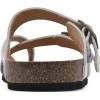 imageWHITE MOUNTAIN Girls Gracie Flat SandalWhiteMulti FloralLeather