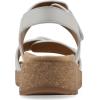 imageWHITE MOUNTAIN Womens Gelato MiniWedge SandalWhiteLeather