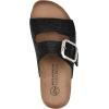 imageWHITE MOUNTAIN Womens Granitas DoubleStrap Signature ComfortMolded Footbed SandalBlackSuede