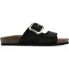 imageWHITE MOUNTAIN Womens Granitas DoubleStrap Signature ComfortMolded Footbed SandalBlackSuede