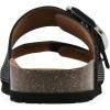 imageWHITE MOUNTAIN Womens Granitas DoubleStrap Signature ComfortMolded Footbed SandalBlackSuede