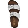 imageWHITE MOUNTAIN Womens Hawkbill Slide SandalWhiteLeather