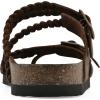 imageWHITE MOUNTAIN Womens Haziest Braided Signature ComfortMolded Footbed SandalBrownLeather