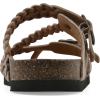 imageWHITE MOUNTAIN Womens Haziest Braided Signature ComfortMolded Footbed SandalSandal WoodSuede