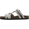 imageWHITE MOUNTAIN Womens Haziest Braided Signature ComfortMolded Footbed SandalWhiteLeather