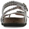 imageWHITE MOUNTAIN Womens Haziest Braided Signature ComfortMolded Footbed SandalWhiteLeather
