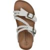imageWHITE MOUNTAIN Womens Haziest Braided Signature ComfortMolded Footbed SandalWhiteLeather