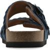 imageWHITE MOUNTAIN Womens Hey Hey Braided DoubleBuckle Signature ComfortMolded Footbed SandalDkblueFabric
