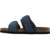 imageWHITE MOUNTAIN Womens Hey Hey Braided DoubleBuckle Signature ComfortMolded Footbed SandalDkblueFabric