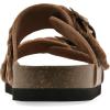 imageWHITE MOUNTAIN Womens Hey Hey Braided DoubleBuckle Signature ComfortMolded Footbed SandalRosegoldMetallic