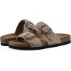 imageWHITE MOUNTAIN Womens Hey Hey Braided DoubleBuckle Signature ComfortMolded Footbed SandalSandal WoodSuede