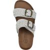 imageWHITE MOUNTAIN Womens Hey Hey Braided DoubleBuckle Signature ComfortMolded Footbed SandalWhiteLeather