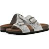 imageWHITE MOUNTAIN Womens Hey Hey Braided DoubleBuckle Signature ComfortMolded Footbed SandalWhiteLeather