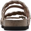 imageWHITE MOUNTAIN Womens Holland Signature Comfort Molded Braided Footbed SandalSandal WoodSuede