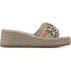 imageWHITE MOUNTAIN Womens Stitch Heeled SandalNaturalMulti